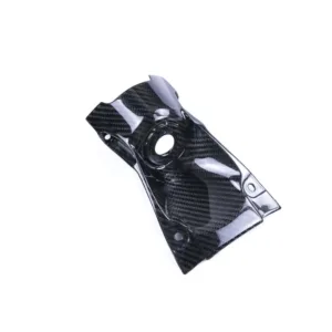 Angled View of Kawasaki Z900 Carbon Fiber Ignition Key Cover Panel