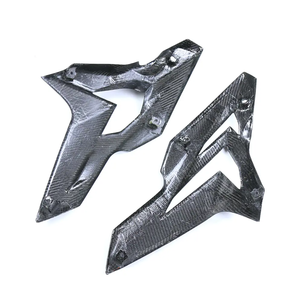 Angled View of BMW S1000R Carbon Fiber Side Fairing Panels Angled View of BMW S1000R Carbon Fiber Side Fairing Panels