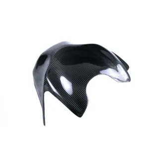 Angled View of Kawasaki Ninja H2 H2R Carbon Fiber Fuel Tank Cover