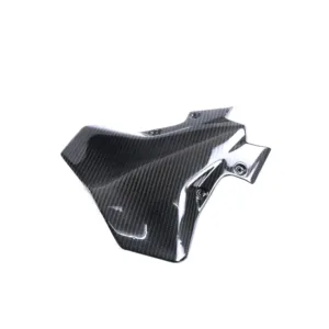 Angled View of Kawasaki Z900 Carbon Fiber Extended Windscreen Dash Panel Cover