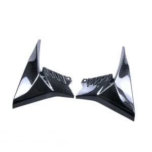 Angled View of Kawasaki Z900 Carbon Fiber Front Fuel Tank Air Intake Side Panels