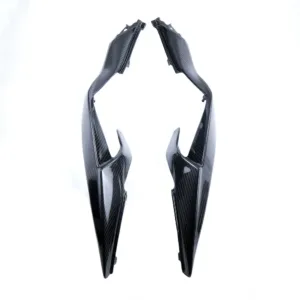 Angled View of Kawasaki Ninja ZX-6R Carbon Fiber Rear Seat Side Panel Covers