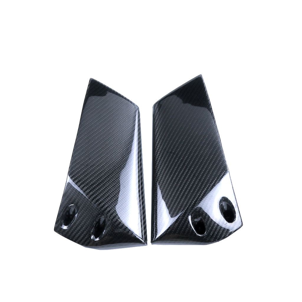 Angled View of Kawasaki Ninja H2 H2R Carbon Fiber Upper Fairing Aerodynamic Winglets Angled View of Kawasaki Ninja H2 H2R Carbon Fiber Upper Fairing Aerodynamic Winglets