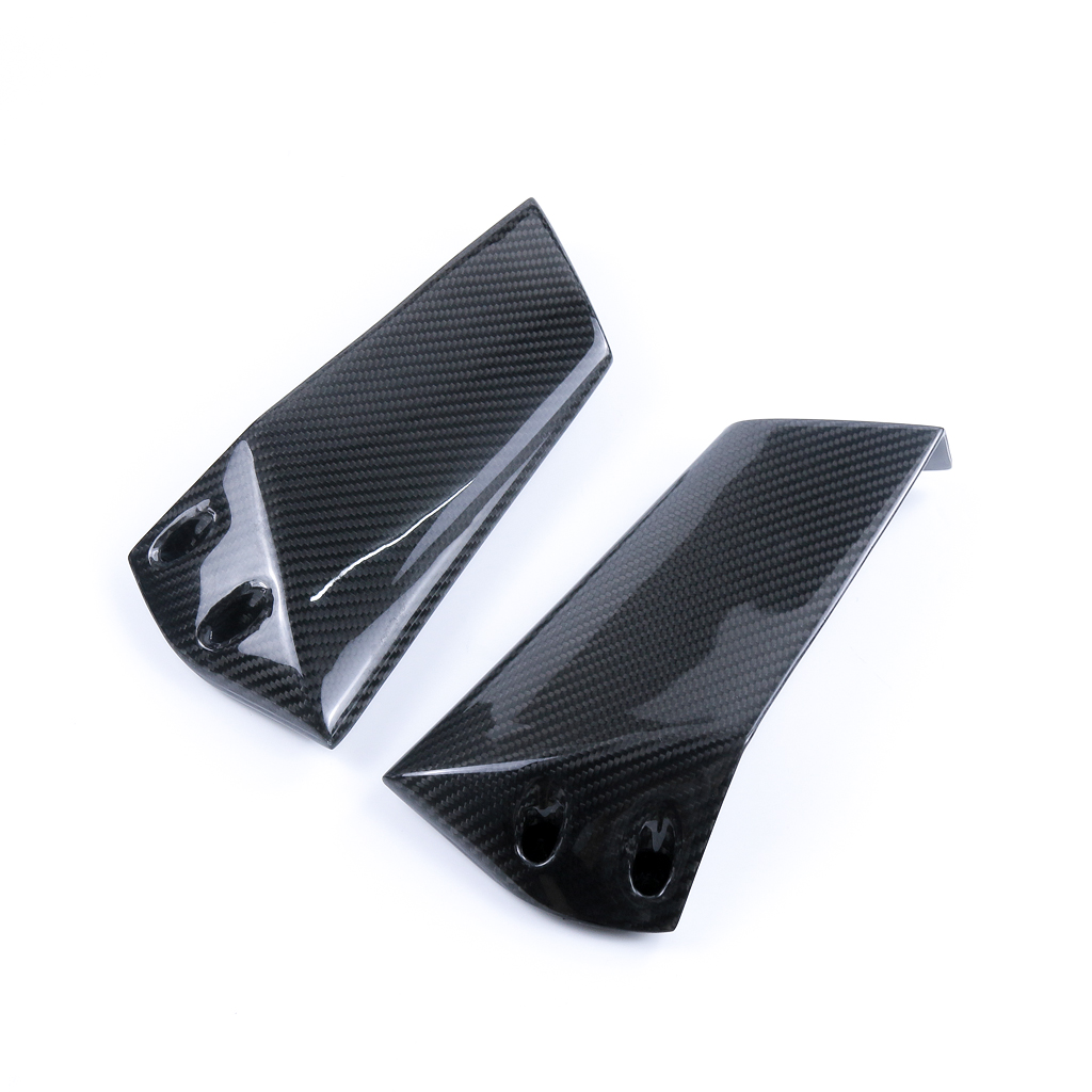 Carbon Fiber Weave Detail on Kawasaki Ninja H2 H2R Upper Fairing Aerodynamic Winglets Carbon Fiber Weave Detail on Kawasaki Ninja H2 H2R Upper Fairing Aerodynamic Winglets