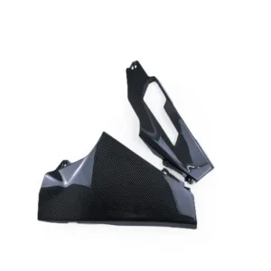 Angled View of Suzuki GSX-R1000 Carbon Fiber Belly Pan Lower Fairing
