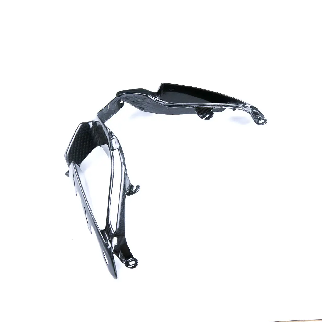 Angled View of Suzuki GSX-R1000 Carbon Fiber Front Headlight Air Intake Duct Fairing Angled View of Suzuki GSX-R1000 Carbon Fiber Front Headlight Air Intake Duct Fairing