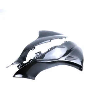 Angled View of Suzuki GSX-R1000 Carbon Fiber Front Fairing Spoiler Side Panels