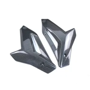 Angled View of BMW S1000R Carbon Fiber Lower Belly Pan Side Panels