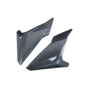 Angled View of BMW S1000R Carbon Fiber Fuel Tank Side Panels