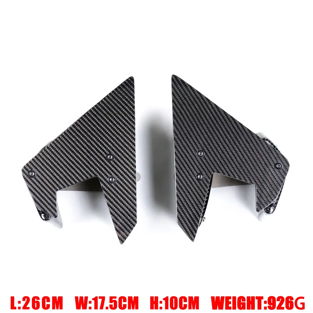 Side View of Kawasaki Z H2 Carbon Fiber Aerodynamic Winglets Side View of Kawasaki Z H2 Carbon Fiber Aerodynamic Winglets
