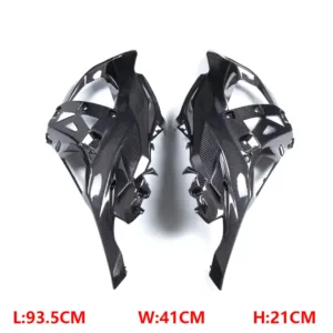 Side View of Kawasaki Ninja ZX-6R Carbon Fiber Inner Side Fairing Parts