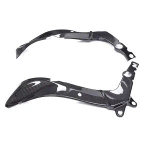 Angled View of Kawasaki Ninja ZX-6R Carbon Fiber Frame Cover Protector
