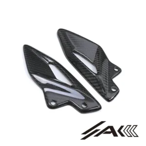 Triumph Street Triple 765 RS Carbon Fiber Heel Guards Installed