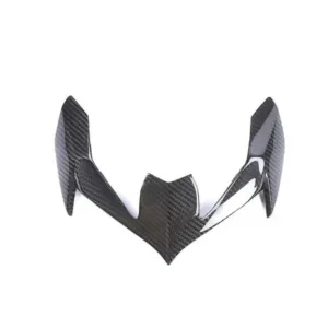 Carbon Fiber Weave Detail on Kawasaki Z900 Front Upper Nose Headlight Fairing Panel