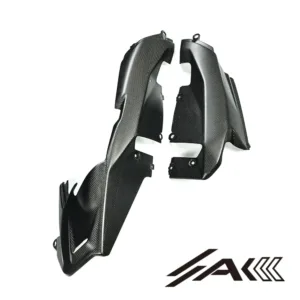 Ducati Panigale V2 Carbon Fiber Lower Side Belly Pan Panels Pair Installed