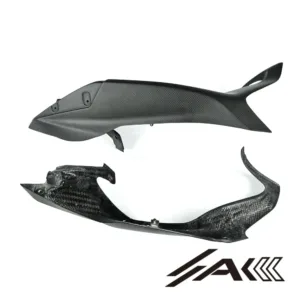 Ducati Panigale V2 Carbon Fiber Seat Side Panels Installed