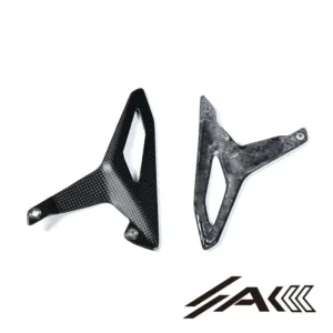 Ducati Streetfighter V4 V4S Carbon Fiber Heel Guards Installed