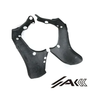 Kawasaki ZX10R Carbon Fiber Frame Cover Protectors Fairing Installed