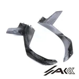 Kawasaki ZX10R Carbon Fiber Lower Side Fairing Edges Radiator Cover Installed