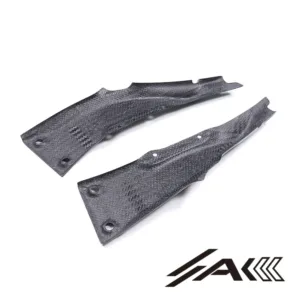 Kawasaki ZX10R Carbon Fiber Tail Side Panels Subframe Covers Protectors Installed