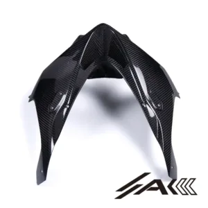 Kawasaki ZX6R Carbon Fiber Front Nose Headlight Cover Fairing Installed