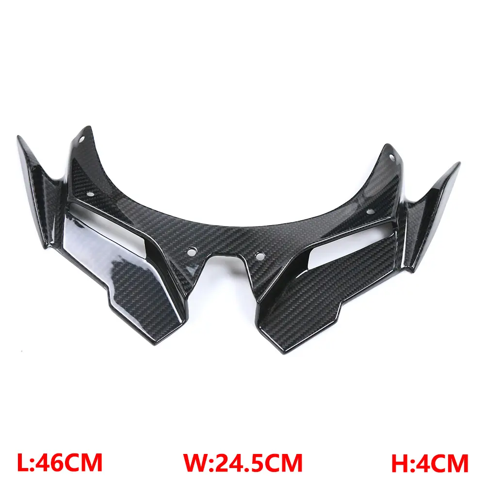 Side View of Kawasaki Ninja ZX-4R/ZX-4RR Carbon Fiber Front Lower Winglet Covers Side View of Kawasaki Ninja ZX-4R/ZX-4RR Carbon Fiber Front Lower Winglet Covers