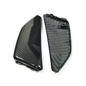 Angled View of Yamaha MT-10 Carbon Fiber Under-Tank Side Panels
