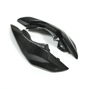 Angled View of Yamaha MT-10 Carbon Fiber Seat Side Panels