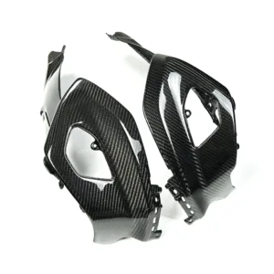 Angled View of Yamaha MT-10 Carbon Fiber Fuel Tank Side Panels