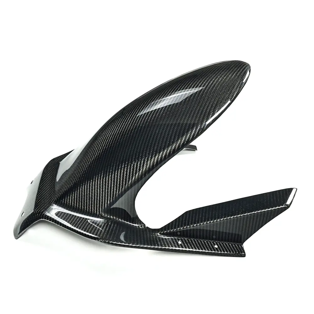 Angled View of Suzuki Hayabusa Carbon Fiber Rear Fender Hugger Angled View of Suzuki Hayabusa Carbon Fiber Rear Fender Hugger