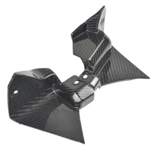 Side View of Yamaha YZF-R1M Carbon Fiber Front Fairing Side Panels and Dash Air Intake Ram Cover