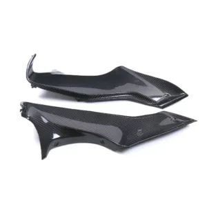 Angled View of Suzuki Hayabusa Carbon Fiber Instrument Side Panels