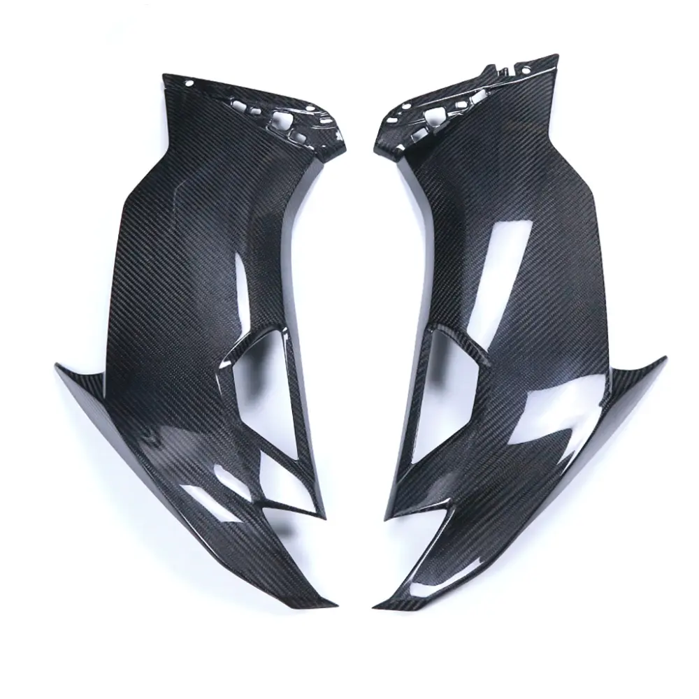 Angled View of Kawasaki Ninja ZX-6R/ZX-636 Carbon Fiber Side Fairing Panels Angled View of Kawasaki Ninja ZX-6R/ZX-636 Carbon Fiber Side Fairing Panels