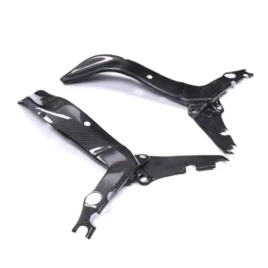 Angled View of Kawasaki Ninja ZX-6R Carbon Fiber Frame Cover Protector