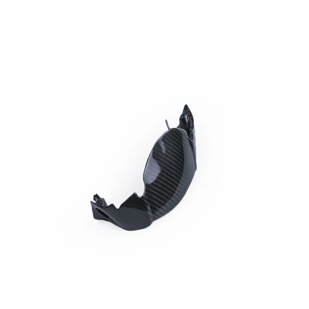 Angled View of Triumph Street Triple 765 RS Carbon Fiber Front Head Fairing Cover Angled View of Triumph Street Triple 765 RS Carbon Fiber Front Head Fairing Cover