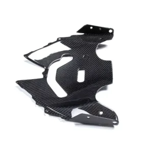 Angled View of Kawasaki Ninja H2 H2R Carbon Fiber Cockpit Under Front Fairing Cover