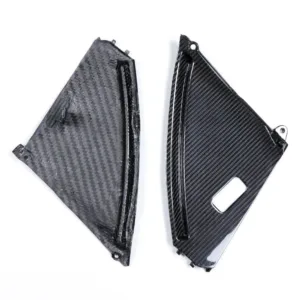 Angled View of Suzuki GSX1300R Hayabusa Carbon Fiber Front Inner Side Cover Panels