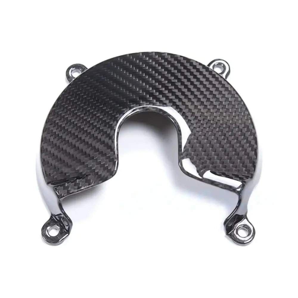 Carbon Fiber Weave Detail on BMW S1000XR Engine Alternator Cover Carbon Fiber Weave Detail on BMW S1000XR Engine Alternator Cover