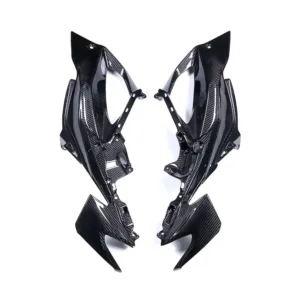Angled View of Kawasaki Ninja ZX-6R/ZX-636 Carbon Fiber Inner Side Panels
