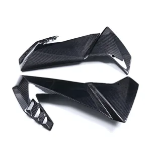 Angled View of Aprilia RS 457 Carbon Fiber Side Fairing Panels