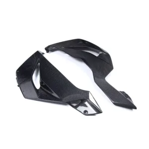 Angled View of Kawasaki Ninja ZX-6R/ZX-636 Carbon Fiber Lower Side Panels