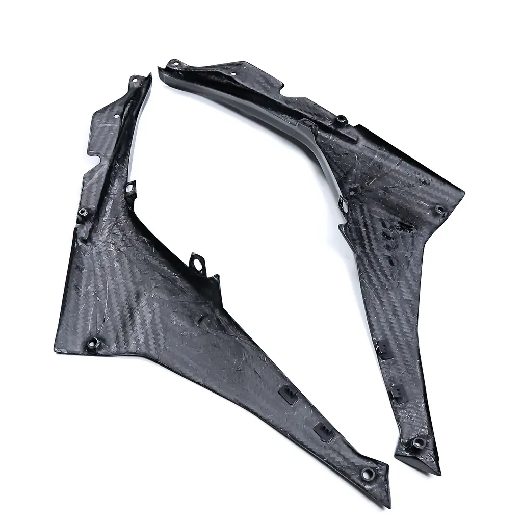 Carbon Fiber Weave Detail on Aprilia RS 457 Underseat Side Panels Carbon Fiber Weave Detail on Aprilia RS 457 Underseat Side Panels