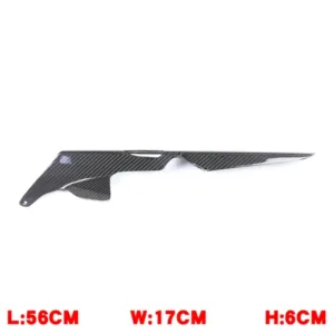 Side View of Kawasaki Z H2 Carbon Fiber Chain Guard